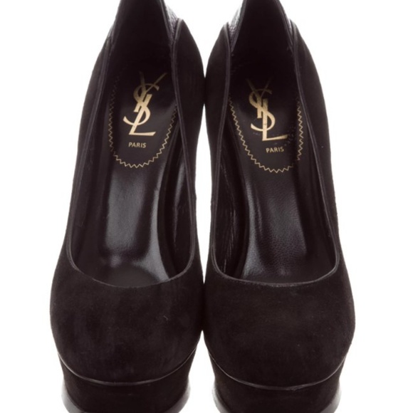 YVES SAINT LAURENT Ostrich Leg Tribute Pumps Sz8.5 - Picture 4 of 5